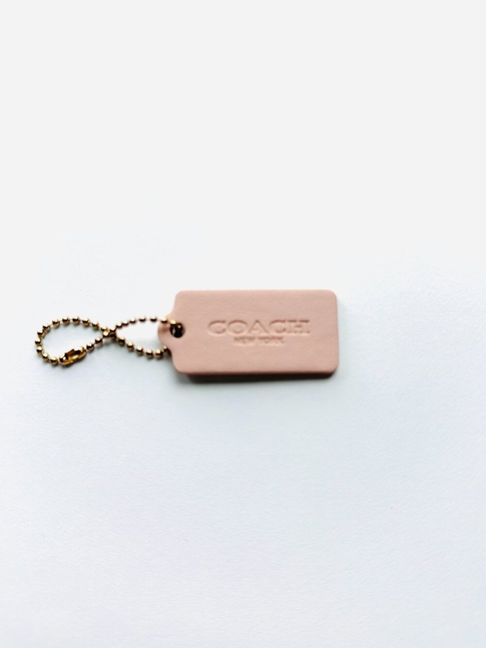 3915 COACH LEATHER TAG KEYCHAIN BAG CHARM DESIGNER BAG TAG